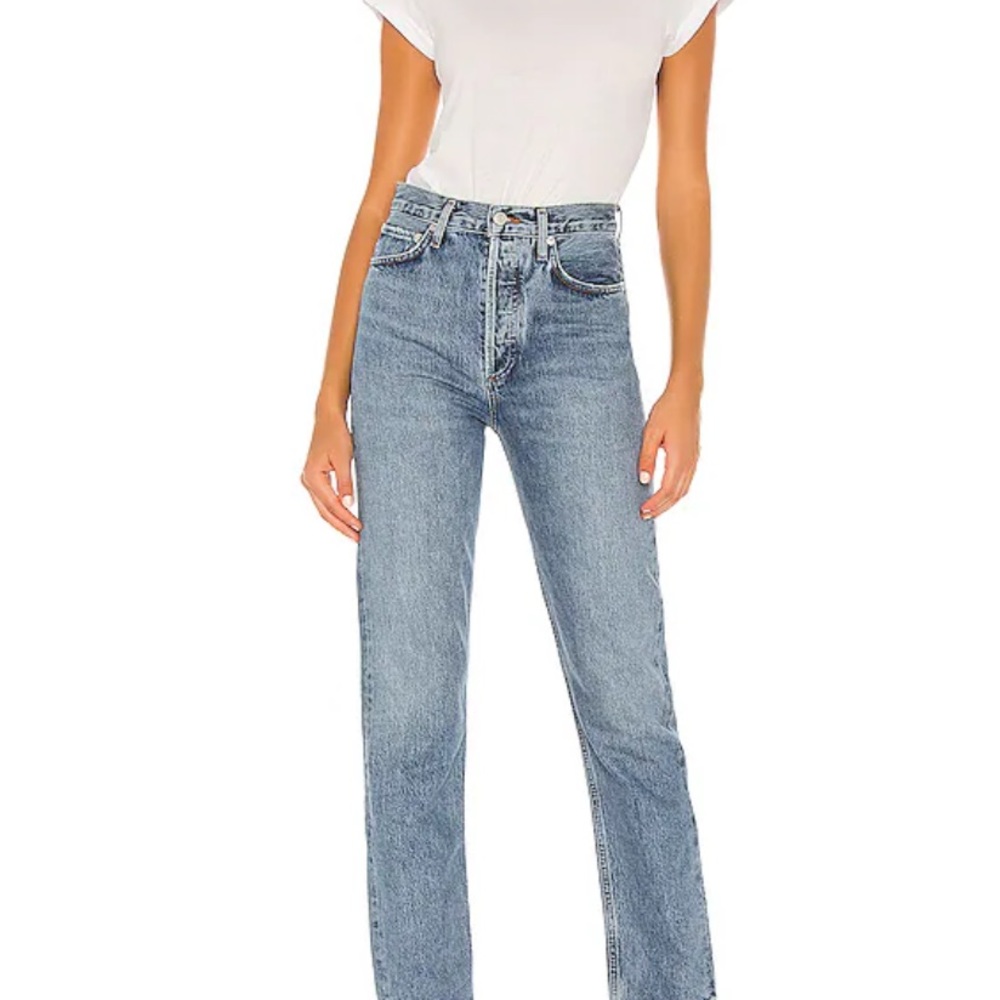 Agolde 90s pinch waist Jean 27 raw hem